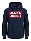 Jack & Jones Jjecorp Logo Sweat Hood Noos Sudadera, Navy Blue, M para Hombre
