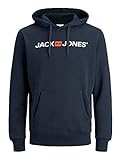 JACK & JONES Jjecorp Logo Sweat Hood Noos_12137054, Hombre, Azul (Navy),M