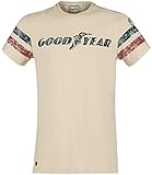 Goodyear Grand Bend Hombre Camiseta Beige M 100% algodón Estrechos