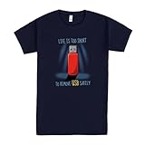 Pampling Camiseta de Manga Corta, 100% Algodón, Ropa Unisex para Hombres y Mujeres en 5 Tallas, Camiseta Azul, Modelo Life Is Too Short (L)