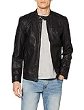 Only & Sons Onsal PU Noos Otw Chaqueta, Negro (Black), Large para Hombre