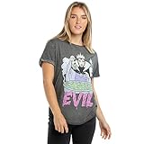 Disney Evil Camiseta, Vintage Wash Charcoal, 40 para Mujer