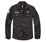 Brandit Luis-Camiseta Vintage con Insignias Camisa, Black, 3XL para Hombre