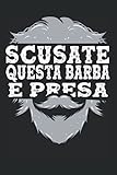 Barba Baffi Hipster - Barba Barbiere Capelli Taccuino A Righe: Formato A5 I 110 Pagine I Regalo Como Agenda Pianificatore Diario