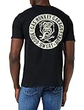 Gas Monkey Emblema GMG Camiseta-Camisa, Negro (Black Blk), L para Hombre