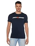 Jack & Jones Jjecorp Logo tee SS Crew Neck Noos, Camiseta Hombre, Azul (Navy Blazer Detail: Slim Fit), Large