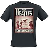 The Beatles Vintage 1963 Poster Hombre Camiseta Negro S 100% algodón Regular