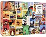 Enphiblue Rompecabezas de 1000 piezas para adultos, póster de viaje vintage, rompecabezas de juguete para regalo educativo para adolescentes y niños